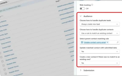 New Form Audience Management Options in D365 Customer Insights