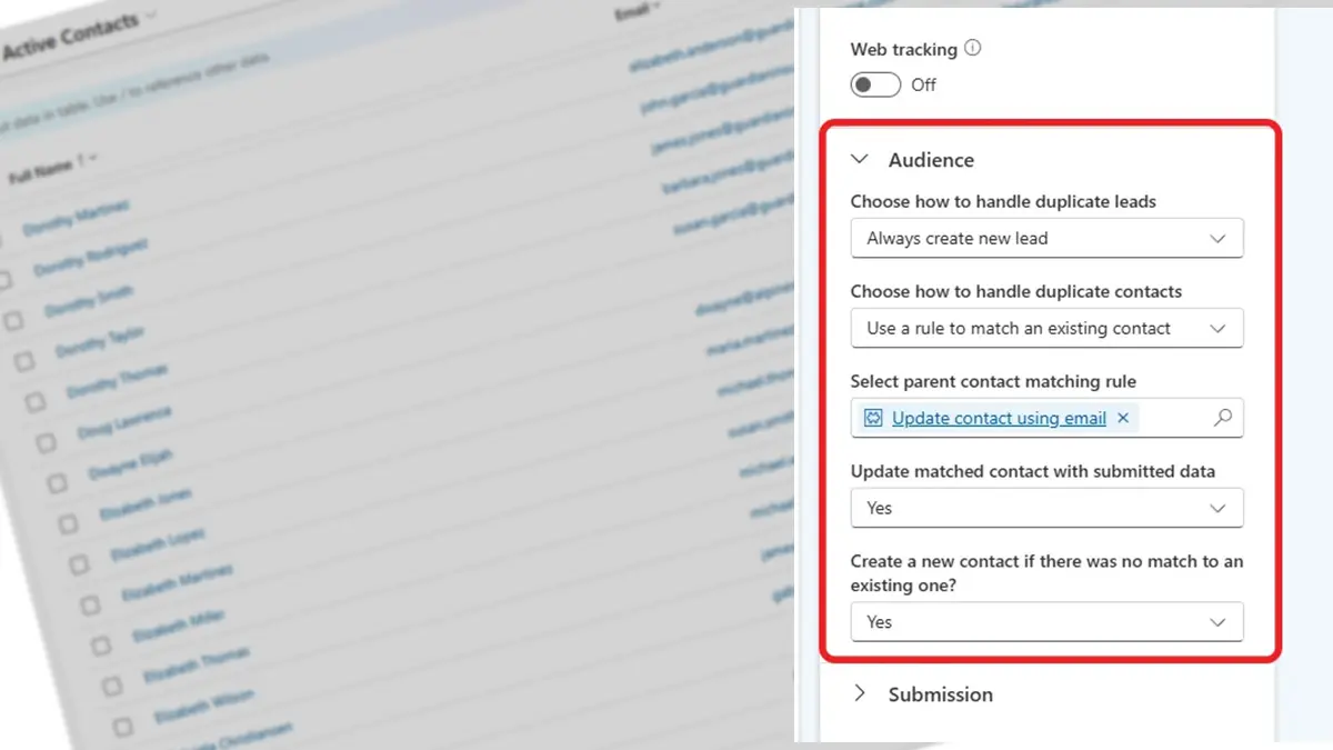 New Form Audience Management Options in D365 Customer Insights