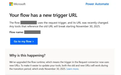 Update Your Power Automate Trigger URLs Before November 30 to Avoid Broken Flows